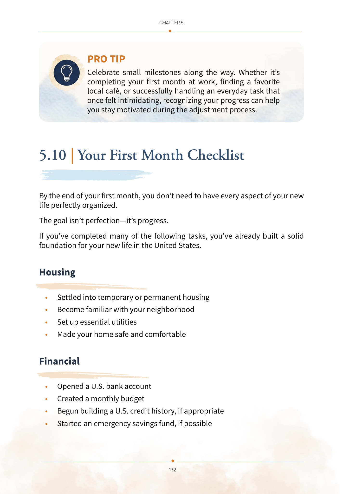 Your First Month Checklist